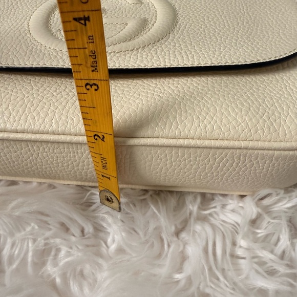 NEW Gucci Soho Off White Leather‎ Handbag Crossbody Clutch Ivory Made in Italy - Picture 16 of 16